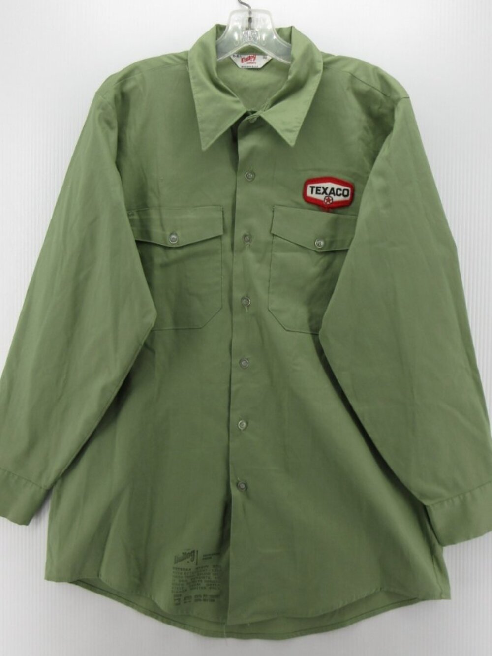 VGT Texaco Shirt 16-16 1/2 Employee Uniform 70s Unitog Union Made USA